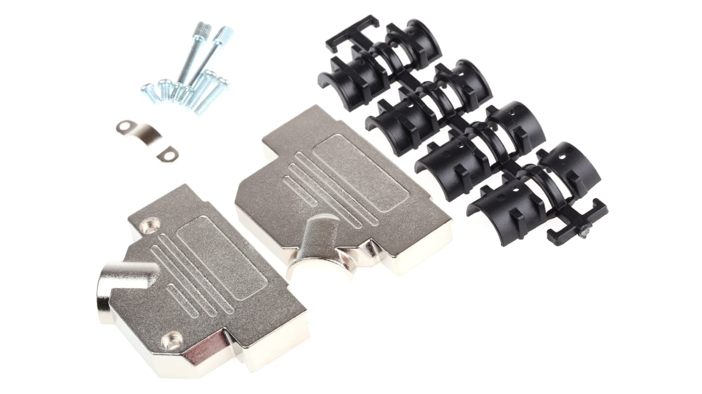 MH Connectors 50针D-Sub外壳, 锌壳体, 斜角, D尺寸, 银色, MHD45ZK系列