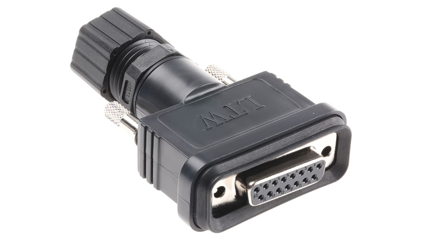 Conector D-sub Amphenol Industrial, Serie SDB, Recto D-Sub impermeable, Montaje de Cable, Hembra, Terminación Soldador