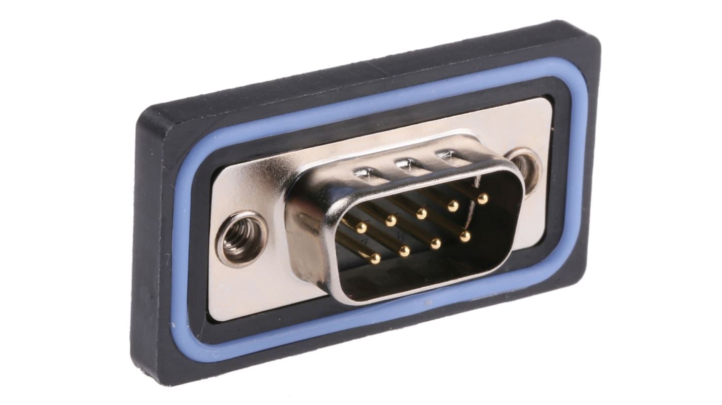 Conector D-sub Amphenol Industrial, Serie SDB, Recto D-Sub impermeable, Montaje en Panel Mount, Macho, Terminación