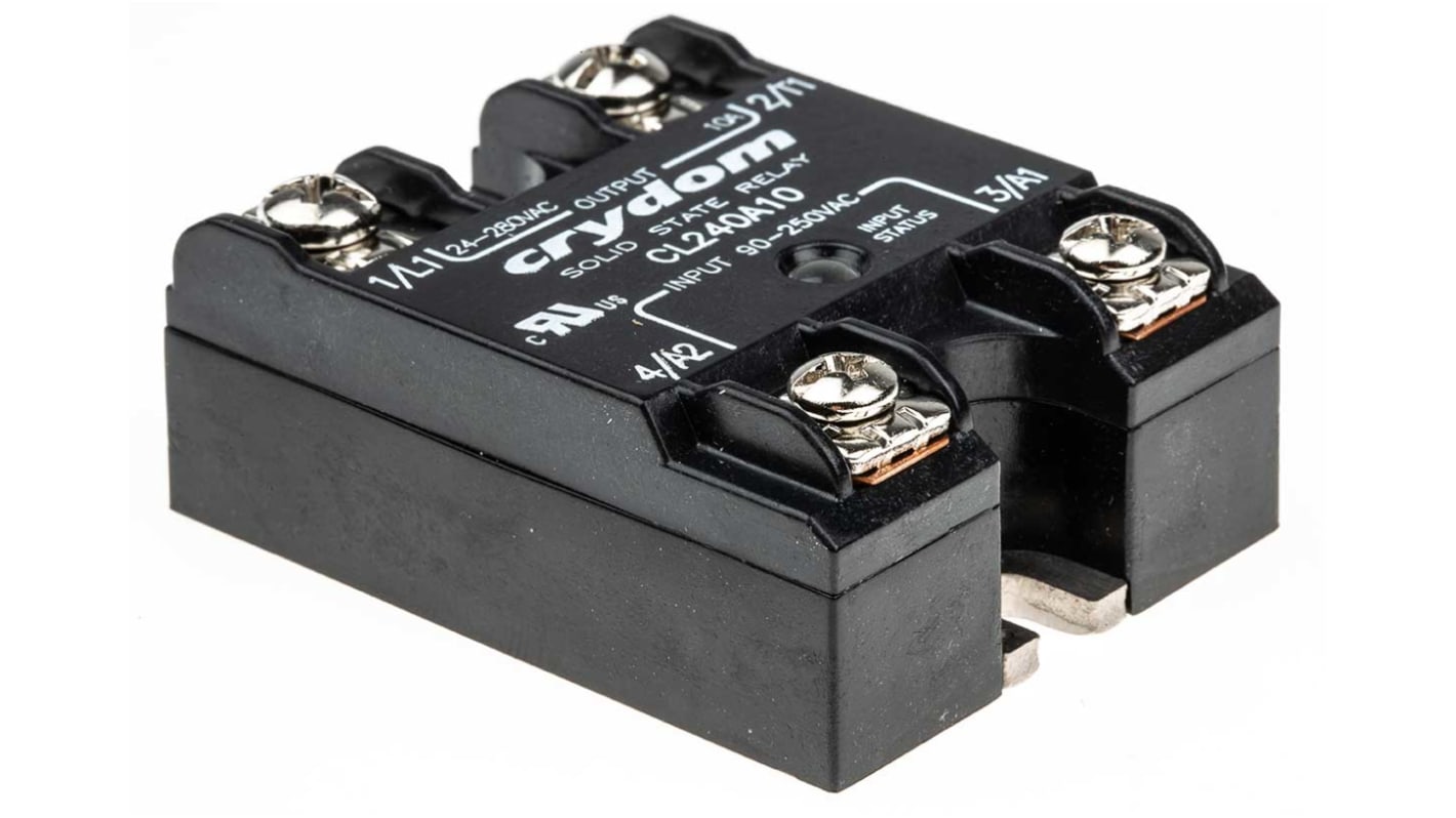 Sensata Crydom CL Series Solid State Relay, 10 A rms Load, Panel Mount, 280 V rms Load, 250 V rms Control