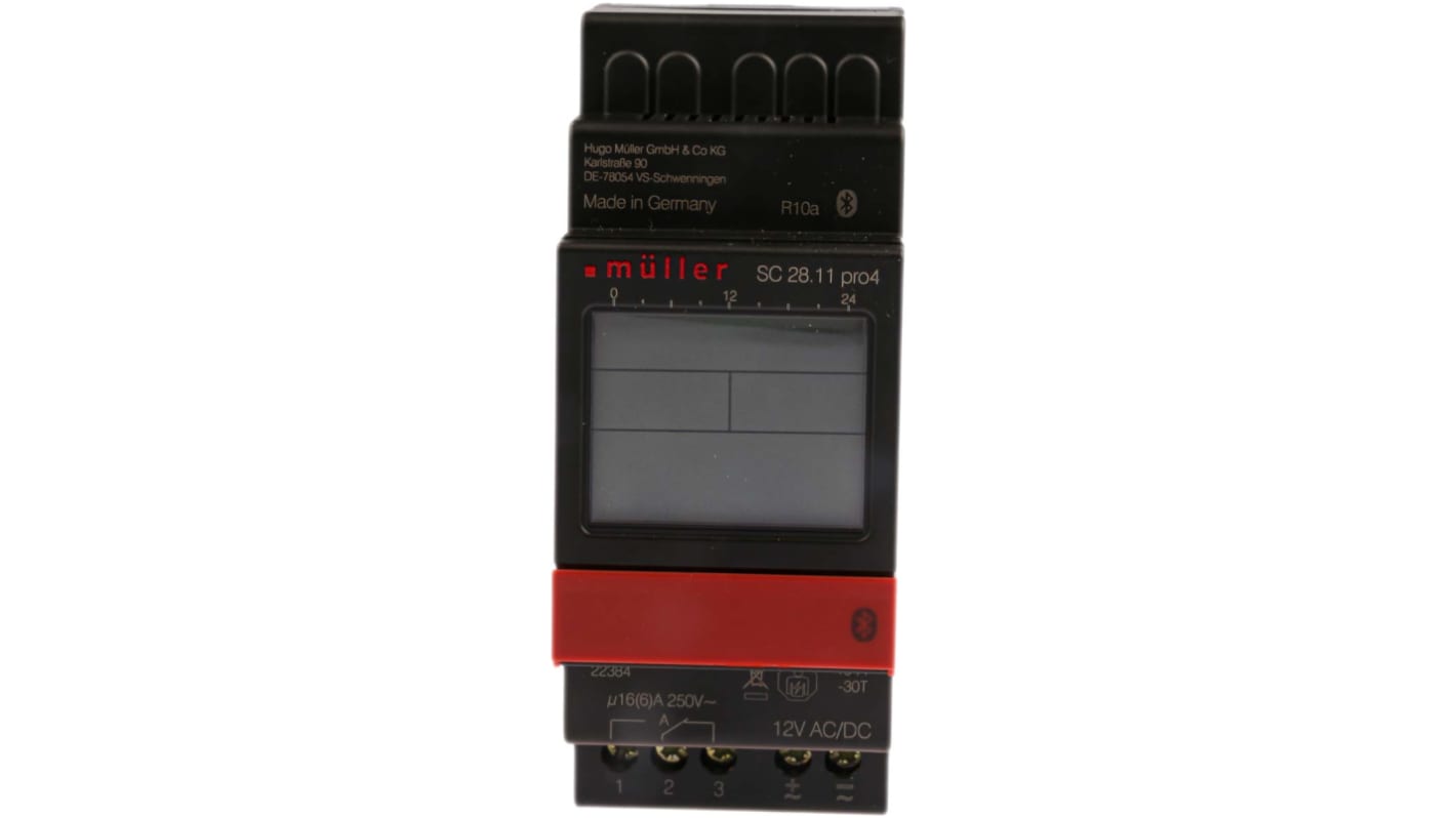 Muller 数字定时开关, 单通道, 12 V 交流/直流电源, 螺钉端接, 可设分钟