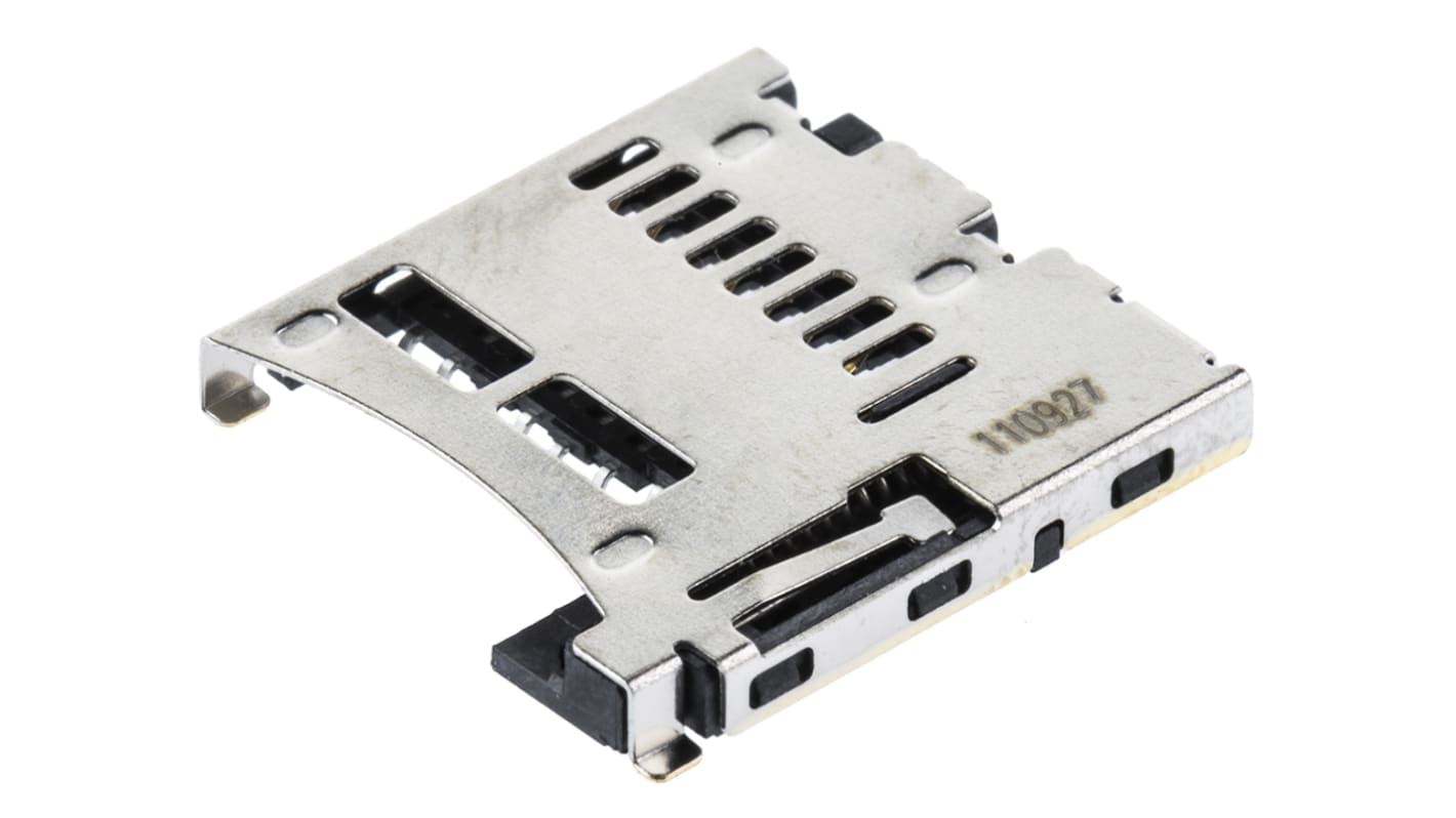 Molex, 47337 8 Way Right Angle Micro SD Memory Card Connector With Solder Termination