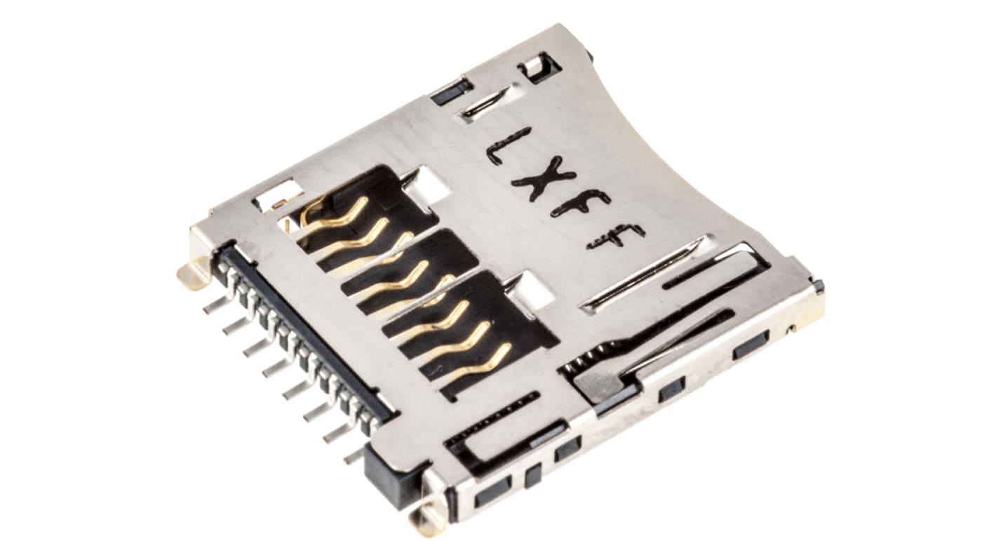 Molex, 503182 8 Way Right Angle Micro SD Memory Card Connector With Solder Termination