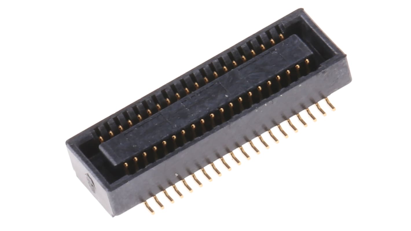 Molex SlimStack Series Straight Surface Mount PCB Socket, 40-Contact, 2-Row, 0.5mm Pitch, Solder Termination