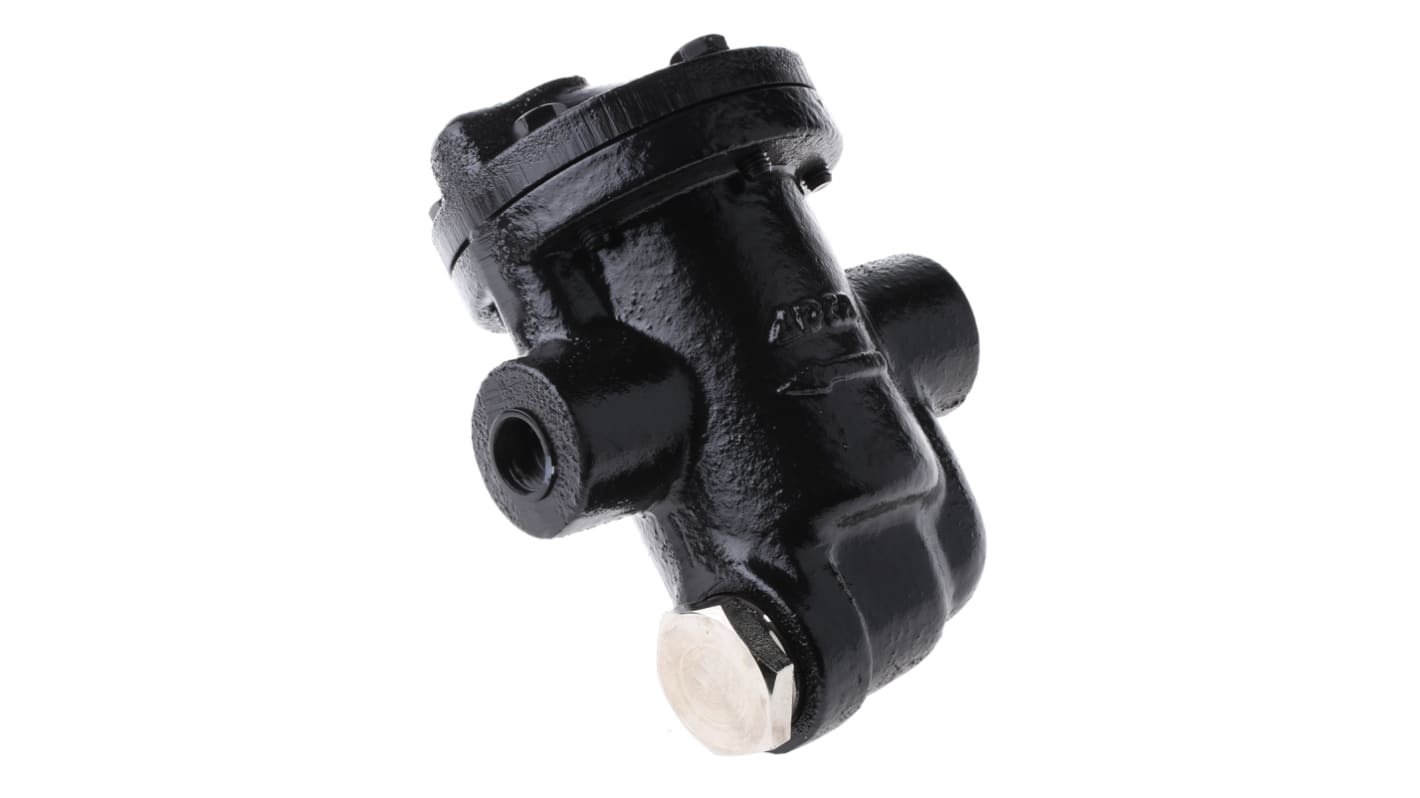 RS PRO 12 bar Iron Inverted Bucket Steam Trap, 1/2 in BSP Female