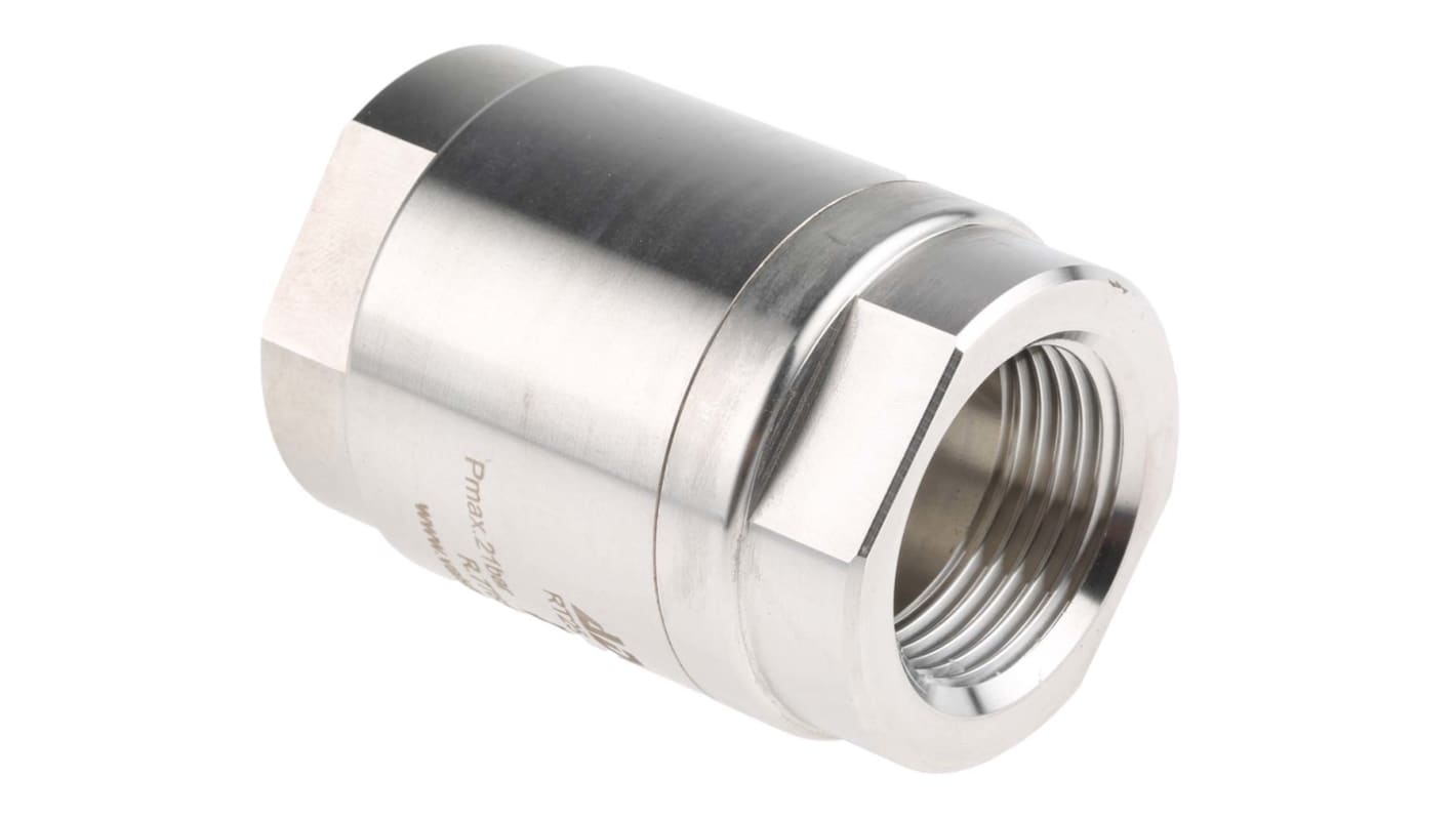 RS PRO Stainless Steel Single Non Return Valve, BSP 1in, 25 bar