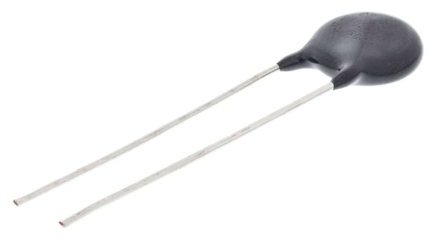 Panasonic V Überspannungsschutz, 350pF, 270V, 175V, 49J, ZNR / 25A, 3500A max., mm, Ø 11.5mm, 5.2mm, L. 34.5mm