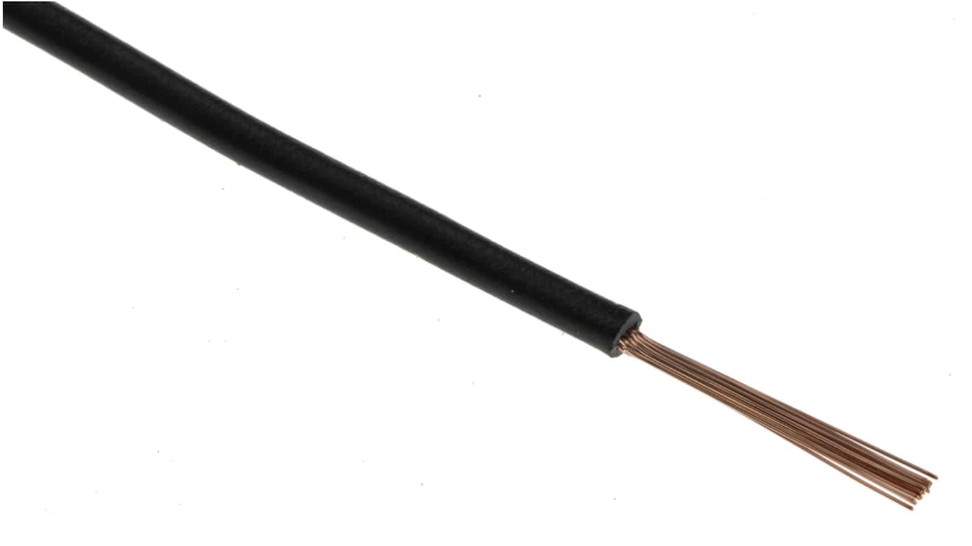 Lapp ÖLFLEX® H05Z-K 90° Series Black 1 mm² Hook Up Wire, 17 AWG, 100m, 4725013