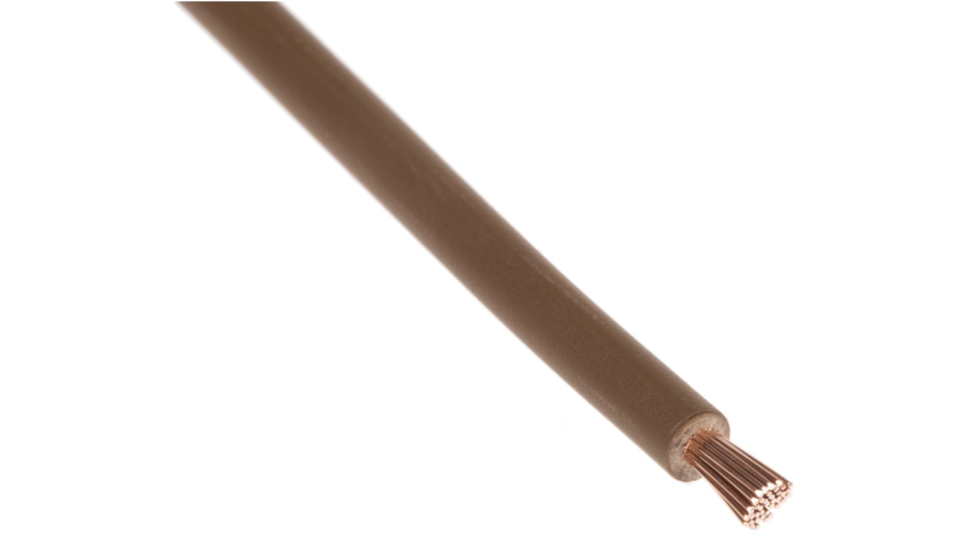 Lapp ÖLFLEX® H07Z-K 90° Series Brown 2.5 mm² Hook Up Wire, 13 AWG, 100m, 4726032