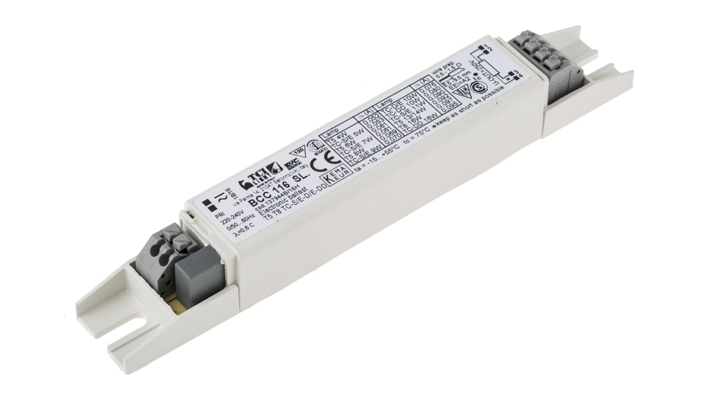 RS PRO 4 → 16 (Fluorescent) W, 5 → 16 (CFL) W Electronic Compact Fluorescent Lighting Ballast, 220
