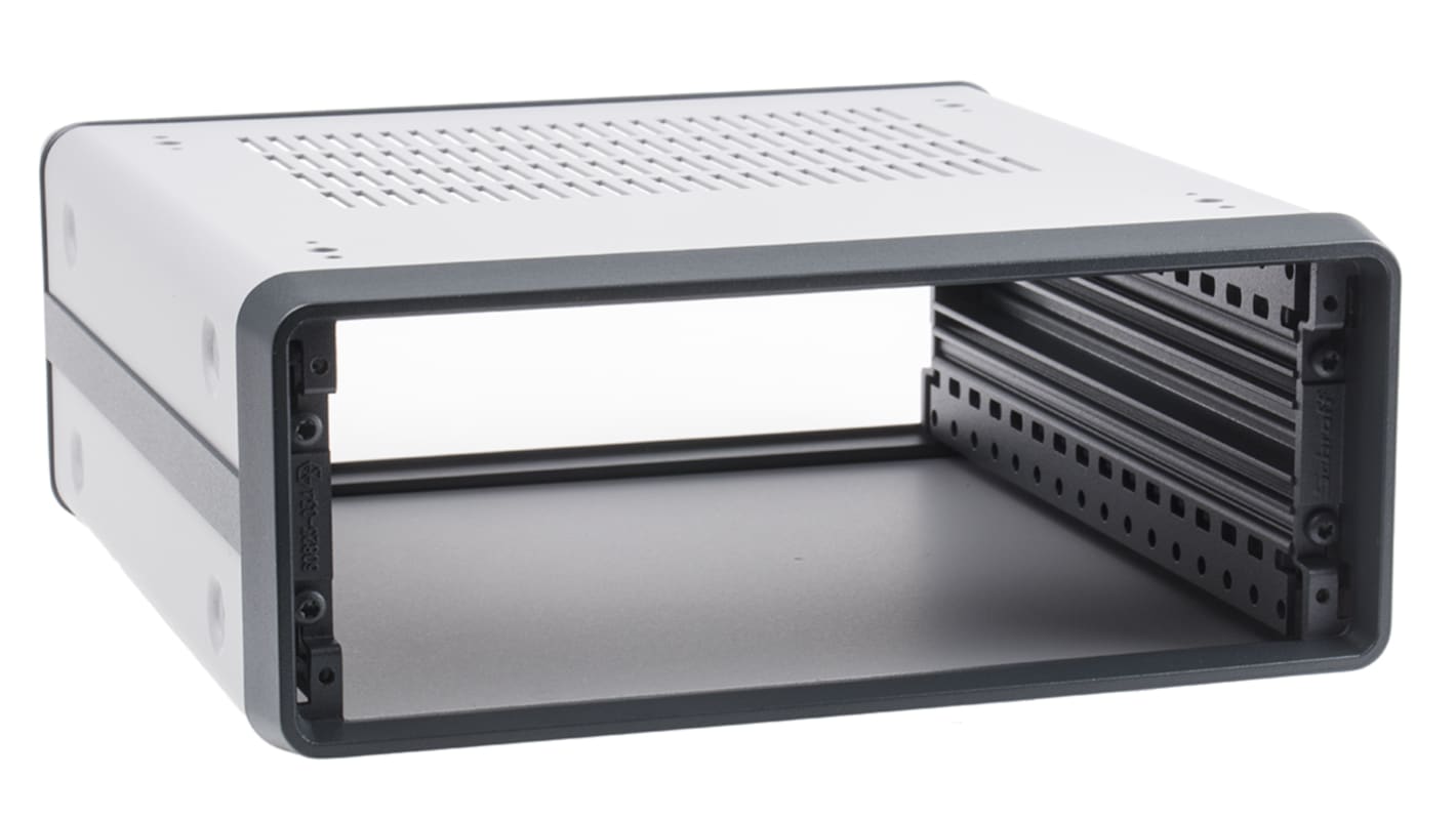 Caja de montaje en rack de 19" 2U nVent SCHROFF serie CompacPRO, de Aluminio, Aluminio Extruido, ventilada, 102.6 x 257