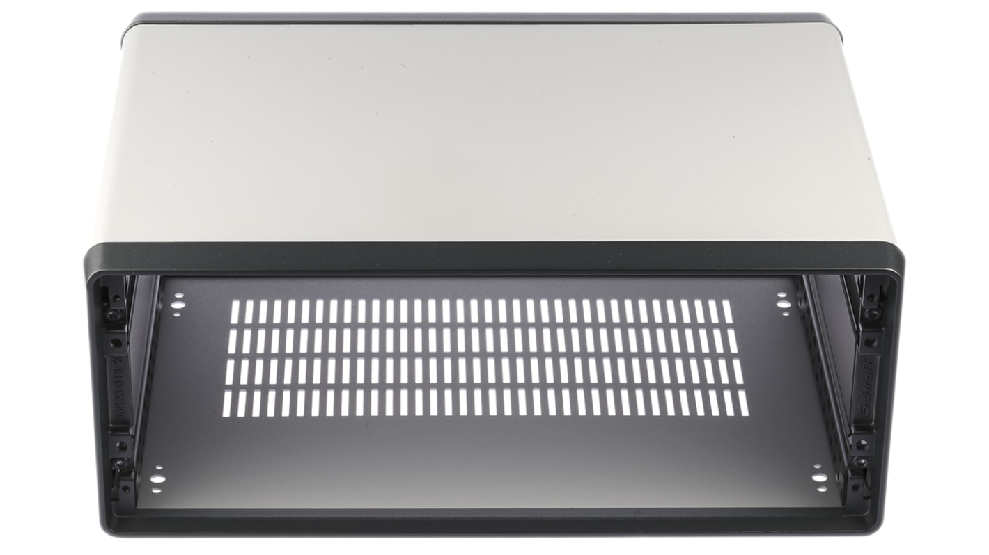 Contenitore montaggio a rack nVent SCHROFF 3U 147.1 x 364 x 271mm, in Alluminio, ventilato, col. Grigio, argento