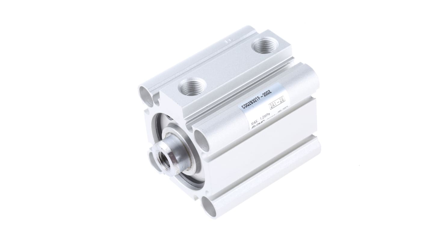 Cilindro pneumatico compatto SMC CQ2, Doppio effetto, foro da 32mm, corsa 20mm, 1 MPa max