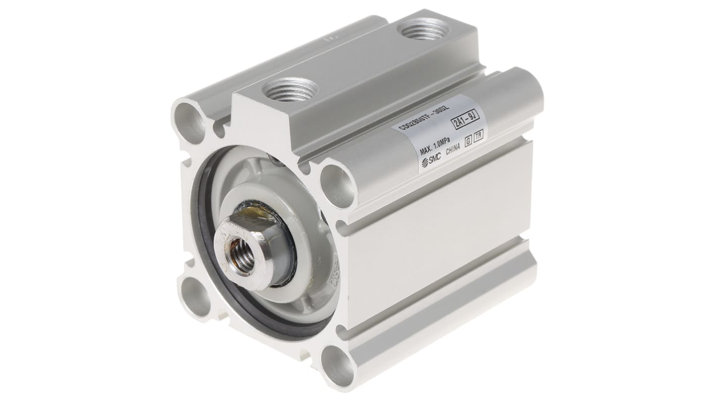 SMC Pneumatic Compact Cylinder - 50mm Bore, 30mm Stroke, CQ2 Series, Double Acting