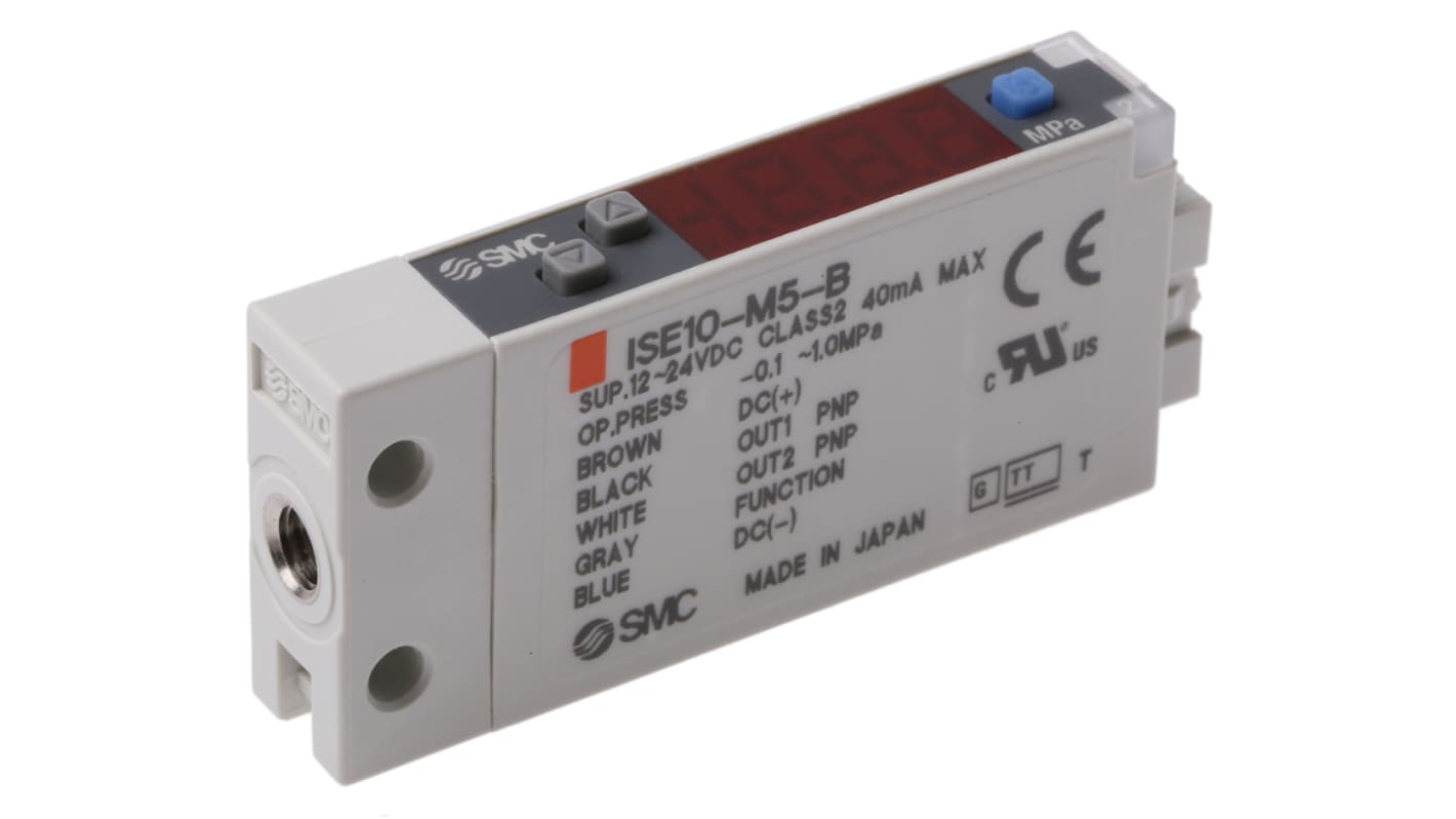 SMC Drucksensor, -0.1MPa bis 1 MPa, IP40