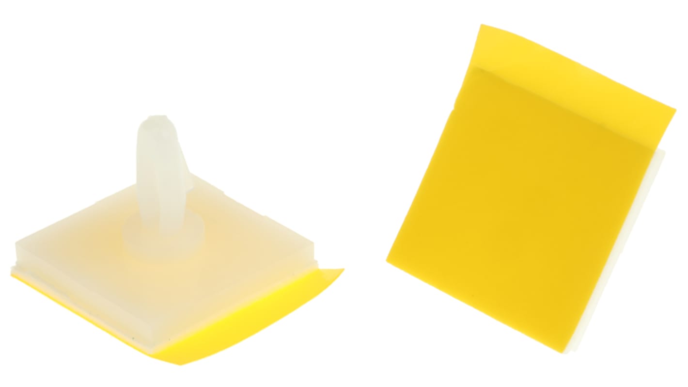 Essentra 背胶支撑柱 PCB支撑柱, 4.8mm主体高, 15mm总高, 尼龙制, 用于Φ4mmPCB孔, 17.8 x 17.8mm底座