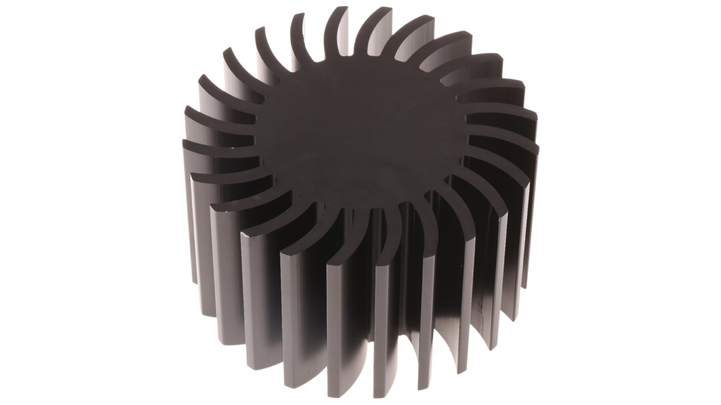 Fischer Elektronik Heatsink, Universal Round Alu, 1.3K/W, 85 (Dia.) x 50mm, Screw