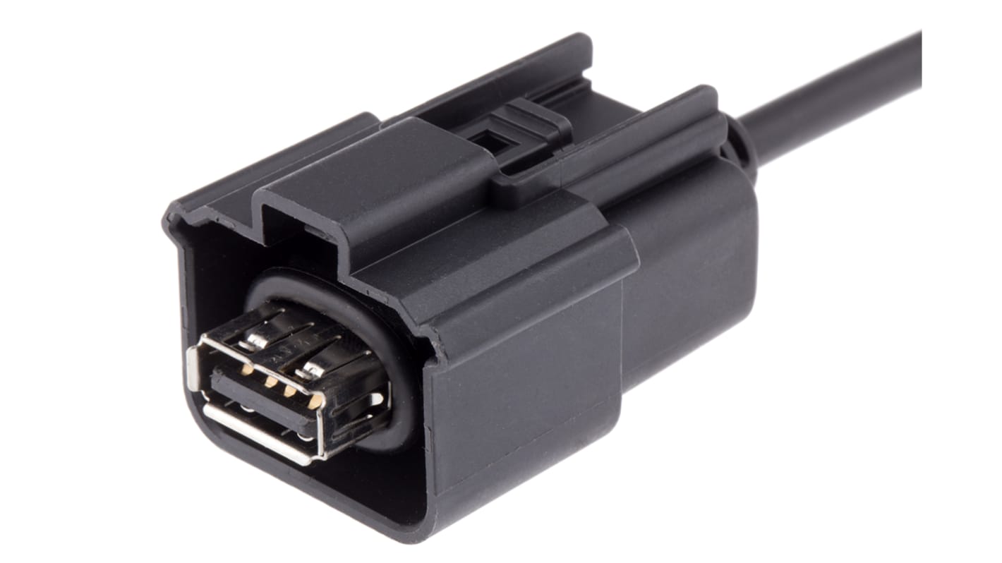 Molex USB 2.0 Cable, Female USB A to Male Mini USB B Cable, 500mm