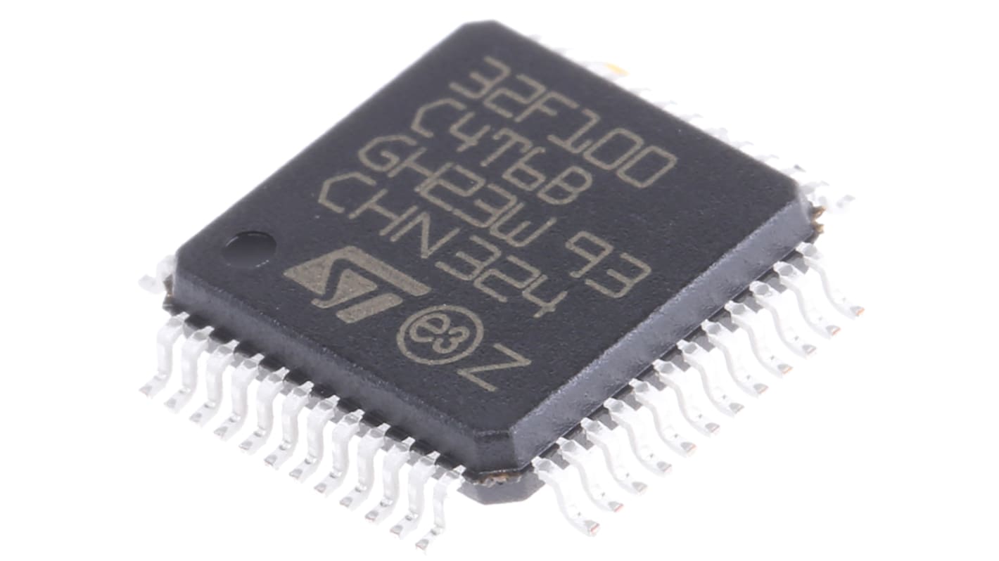 STMicroelectronics, 32bit ARM Cortex M3, STM32F1 Microcontroller, 24MHz, 16 kB Flash, 48-Pin LQFP
