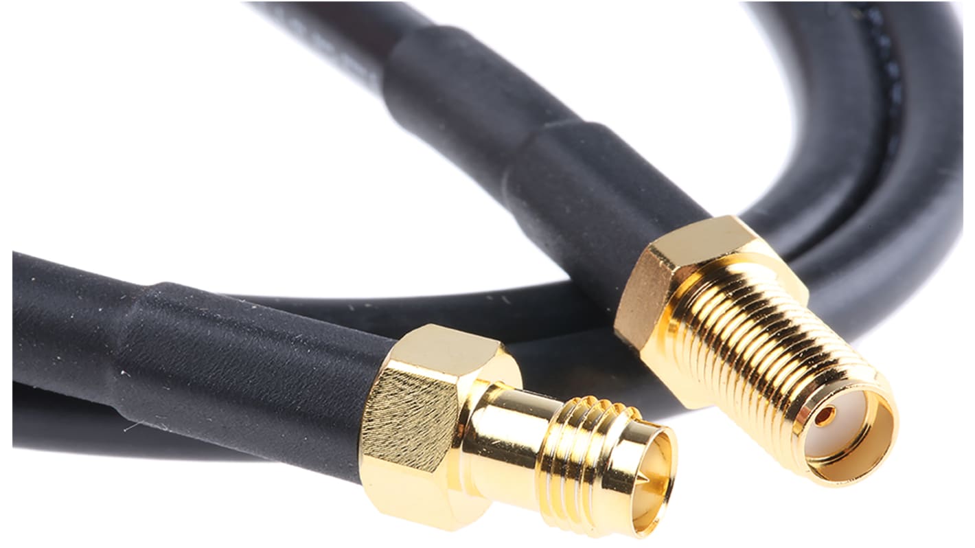 Cable coaxial RF195 Mobilemark, con. A: SMA, Hembra, con. B: RP-SMA, Hembra