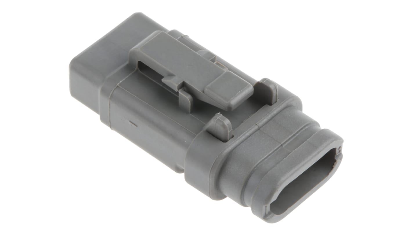 Deutsch, DTM Automotive Connector Plug Grey 3 Way, Crimp Termination DTM06-3S-E007