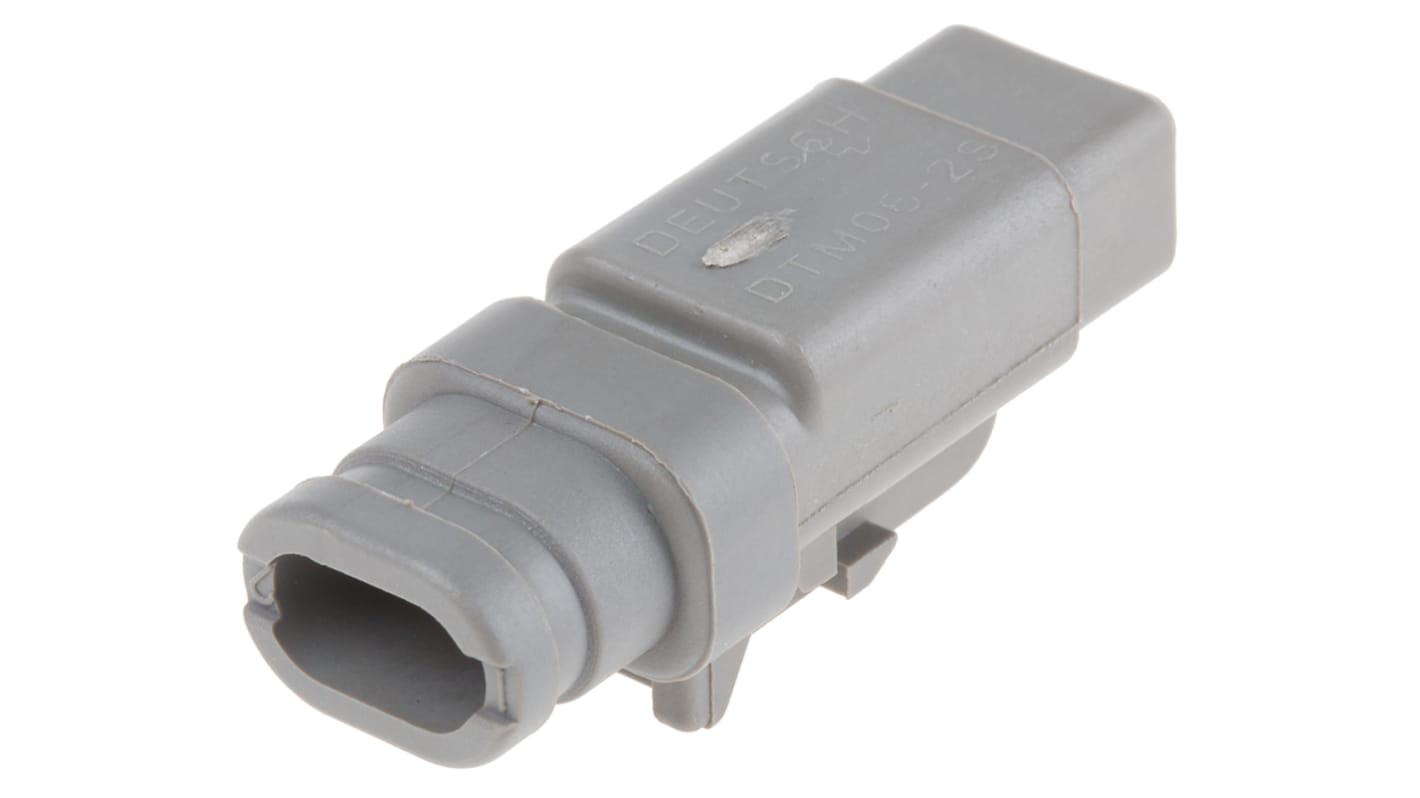 Connettore automotive Deutsch, Maschio, 7.5A, 2 vie, file