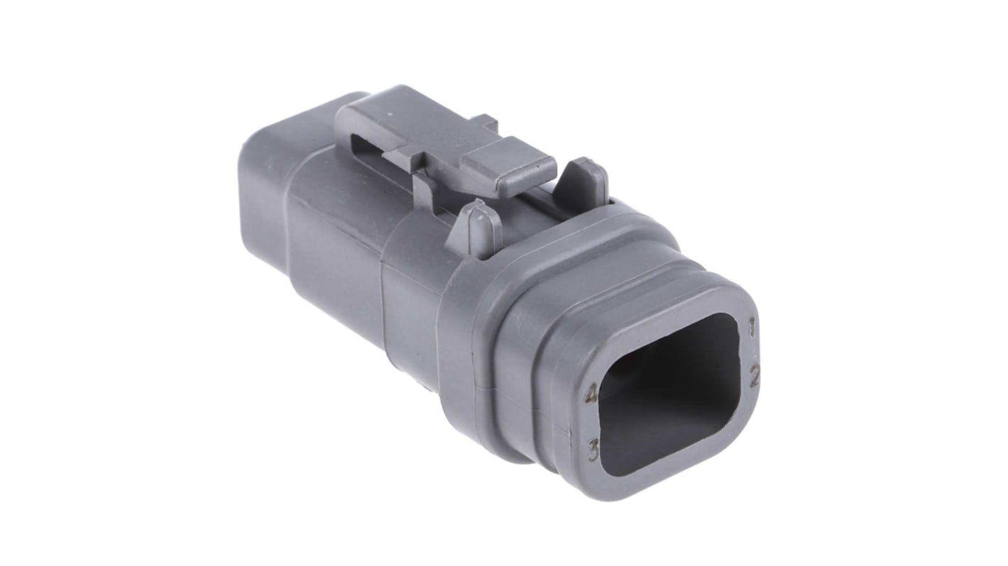 Deutsch, DTM Automotive Connector Plug 4 Way, Crimp Termination