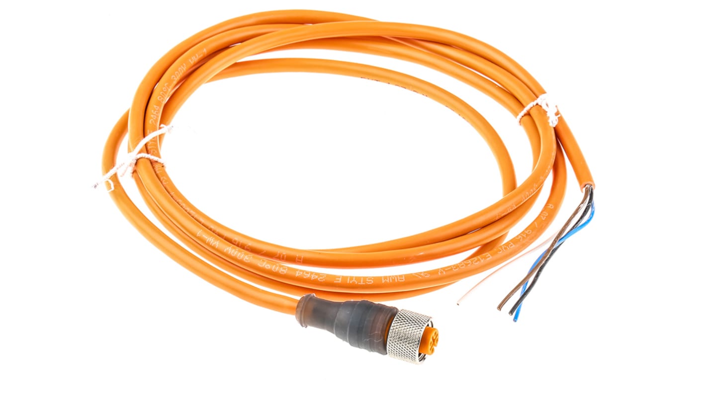 Lumberg Automation Female 4 way M12 to Unterminated Sensor Actuator Cable, 2m