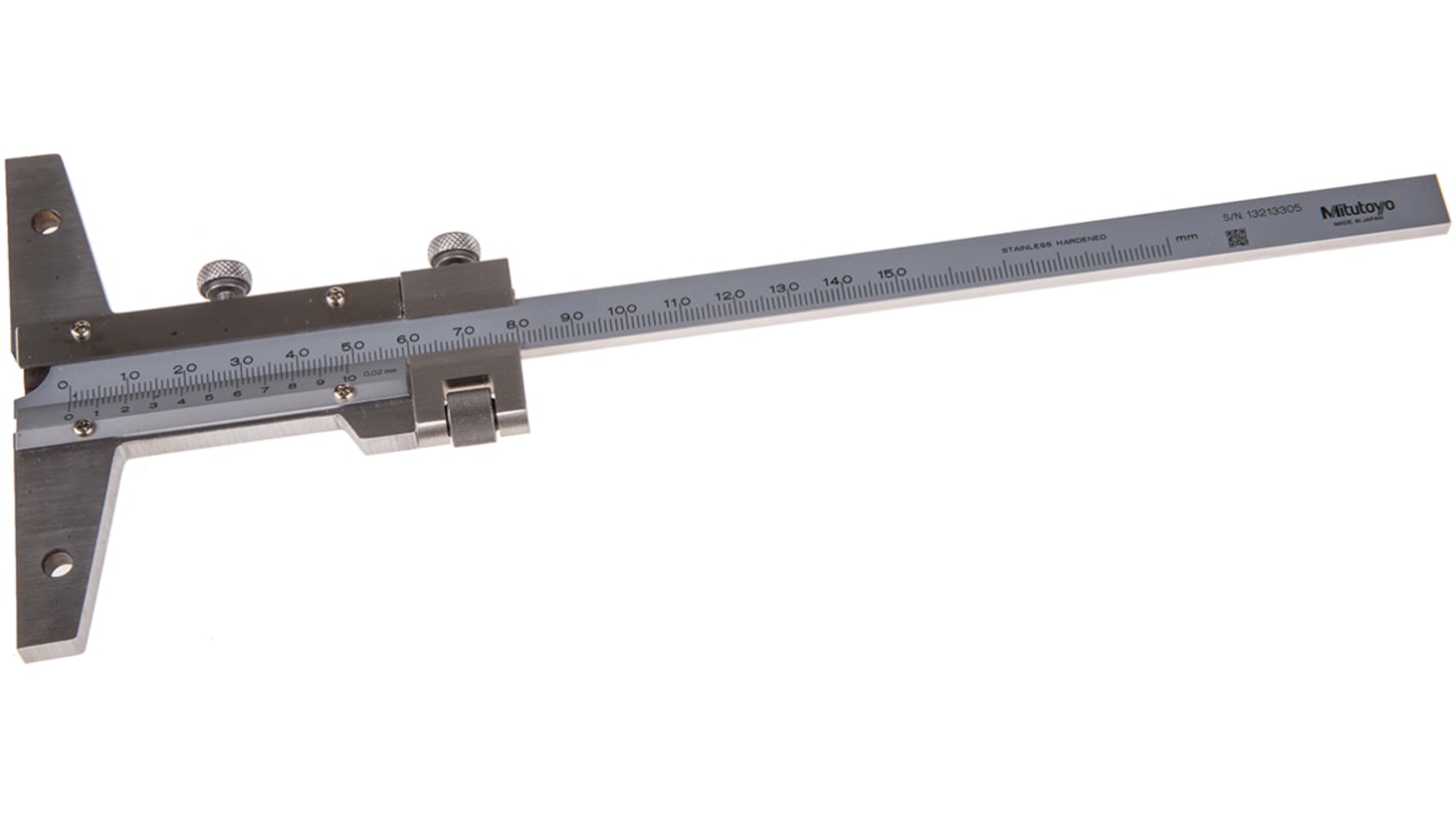 Mitutoyo 游标深度尺, 150mm量程, ±0.03 mm精度, 公制, 不锈钢制