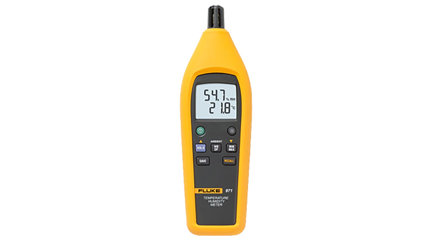 Fluke 971 Handheld Hygrometer, ±2.5 %RH Accuracy, +60°C Max, 95%RH Max