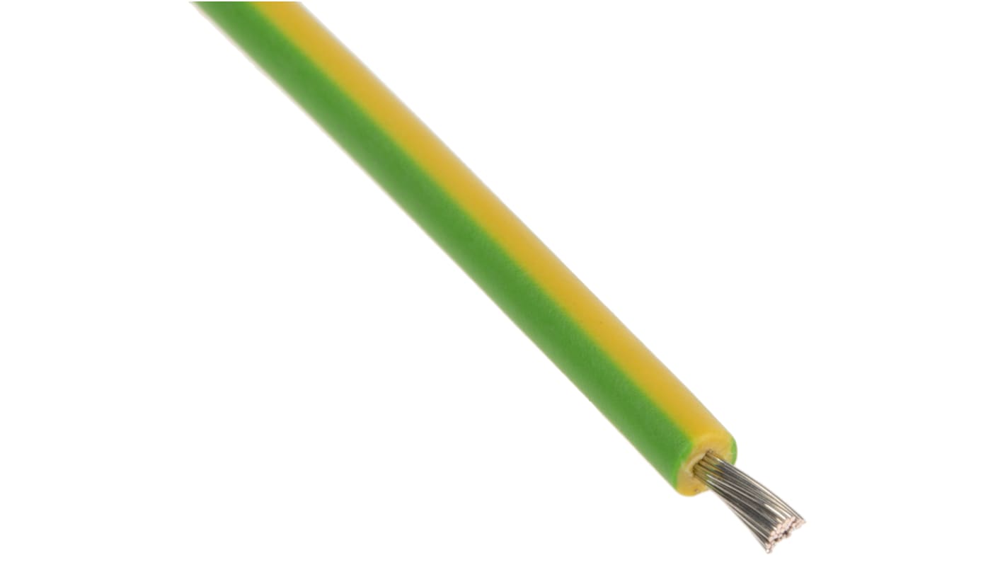 Lapp Green/Yellow 0.75 mm² Hook Up Wire, 20 AWG, 100m, PVC Insulation