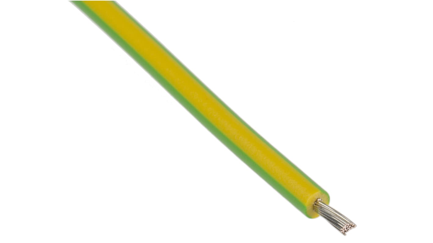 Lapp Green/Yellow 1 mm² Hook Up Wire, 17 AWG, 100m, PVC Insulation, 4160300