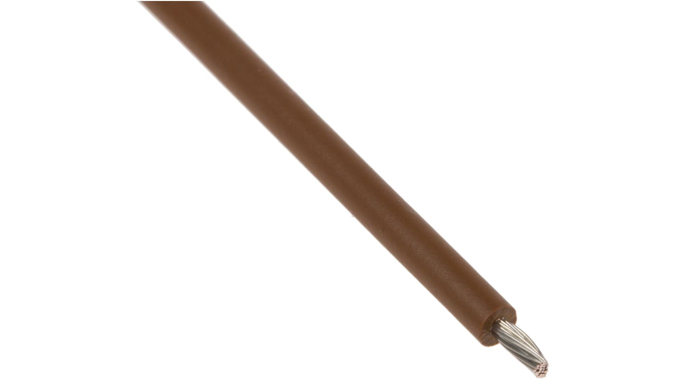 Lapp Brown 1 mm² Hook Up Wire, 17 AWG, 100m, PVC Insulation