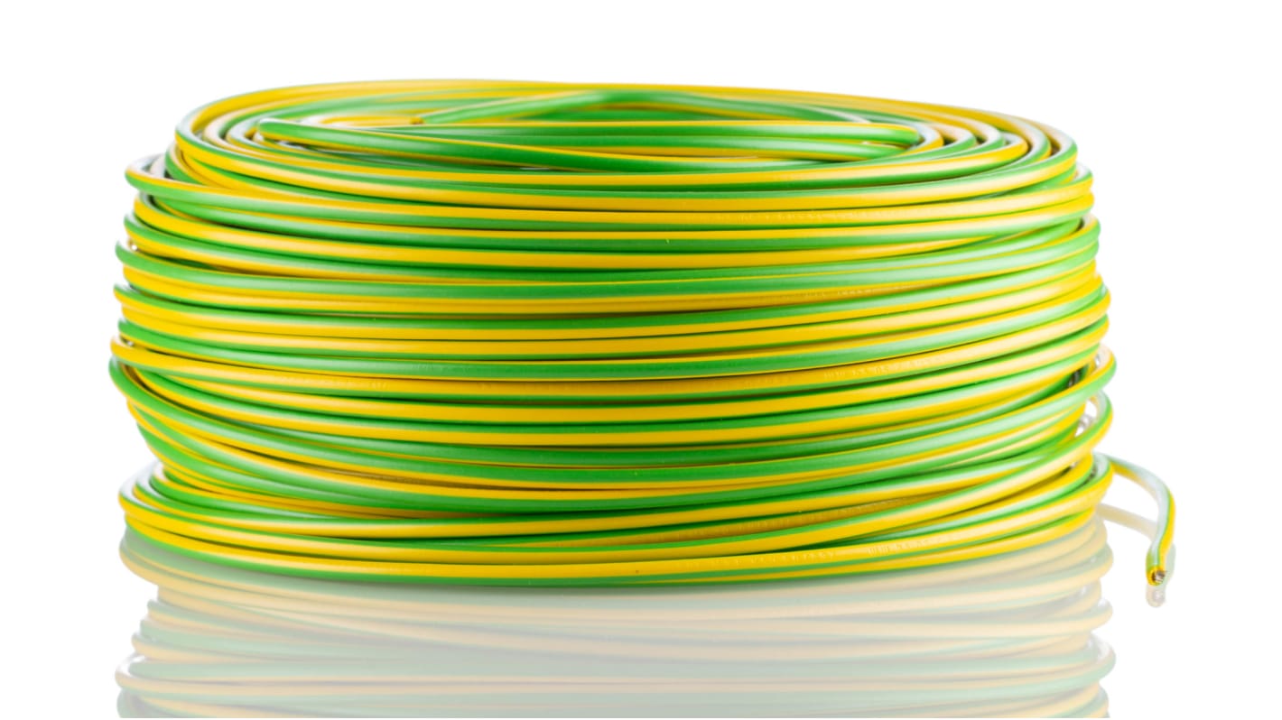 Lapp Green/Yellow 2.5 mm² Hook Up Wire, 14 AWG, 100m, PVC Insulation, 4160500