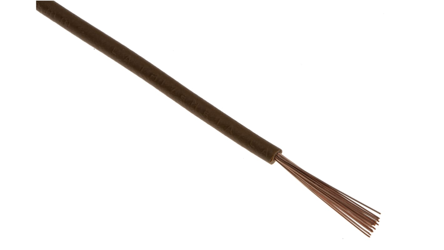Lapp Einzeladerleitung 0,5 mm², 20 AWG 100m Braun PVC isoliert Ø 2.1mm 16/32 mm Litzen