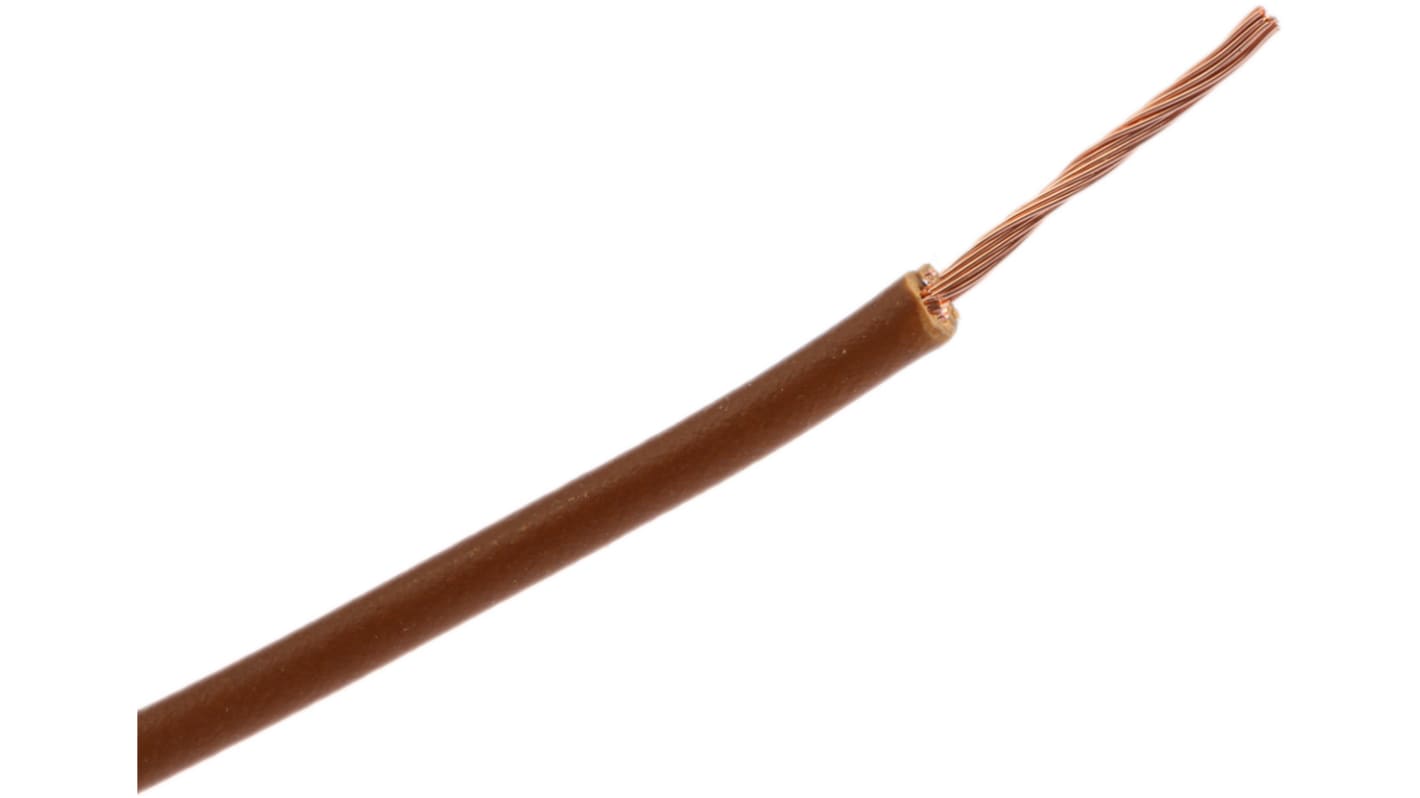 Lapp ÖLFLEX® H05V-K Series Brown 0.75 mm² Hook Up Wire, 18AWG, 24/32, 100m, PVC Insulation, 4510032
