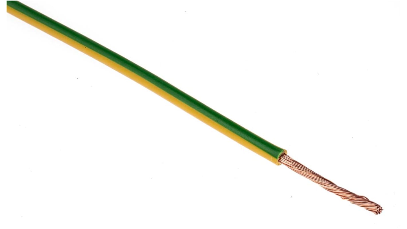 Lapp 绿色/黄色电线, 2.5 mm², 100m长, 750 V, 最高+80°C, PVC绝缘, ÖLFLEX® H07V-K系列