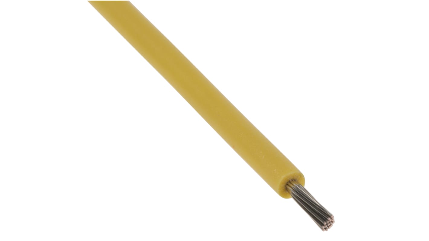 Lapp ÖLFLEX HEAT Series Yellow 0.5 mm² Hook Up Wire, 20 AWG, 16/0.2 mm, 100m, Silicone Insulation, 48005