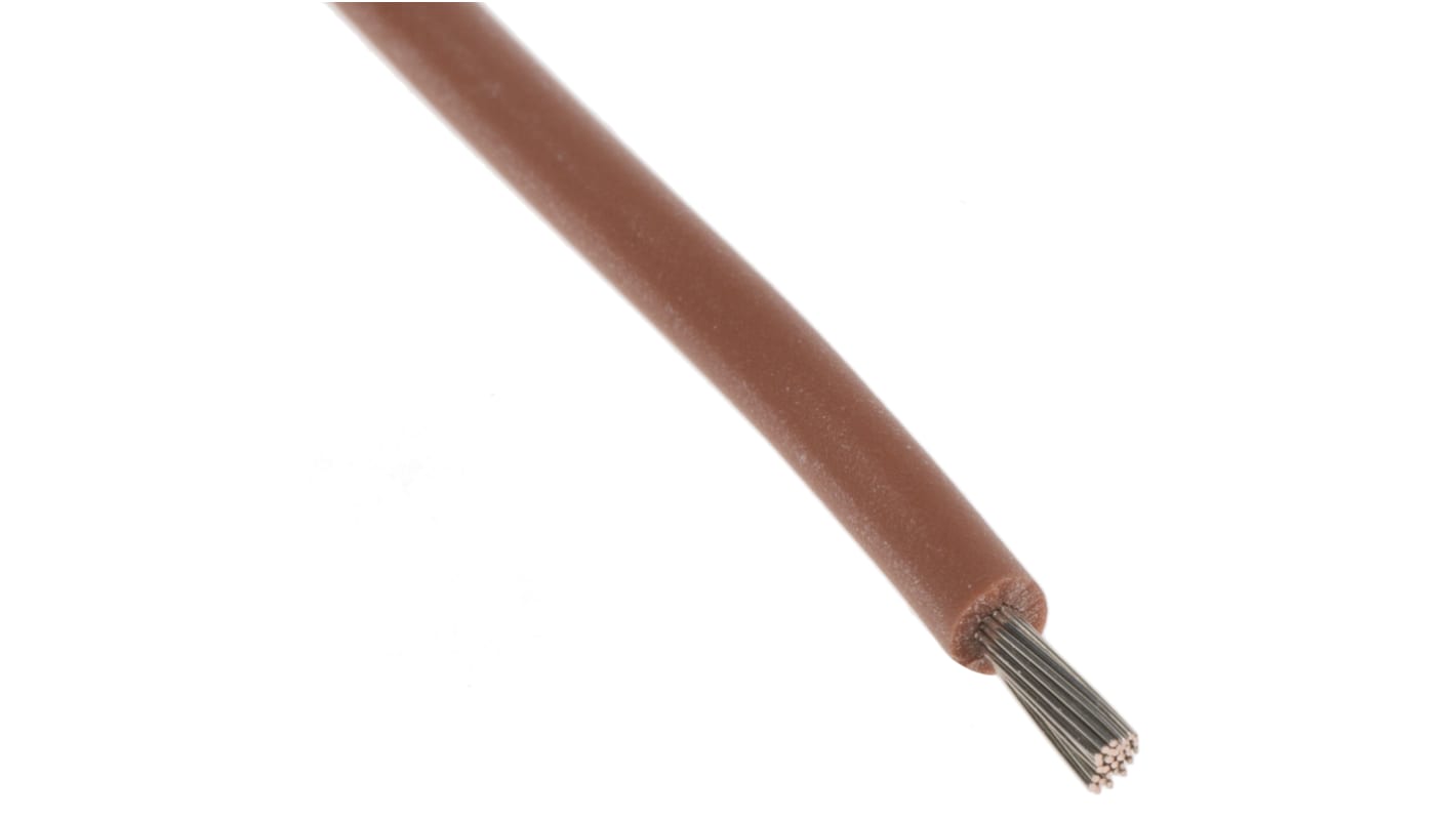 Lapp ÖLFLEX HEAT Series Brown 1 mm² Hook Up Wire, 17 AWG, 19/0.25 mm, 100m, Silicone Insulation, 50003