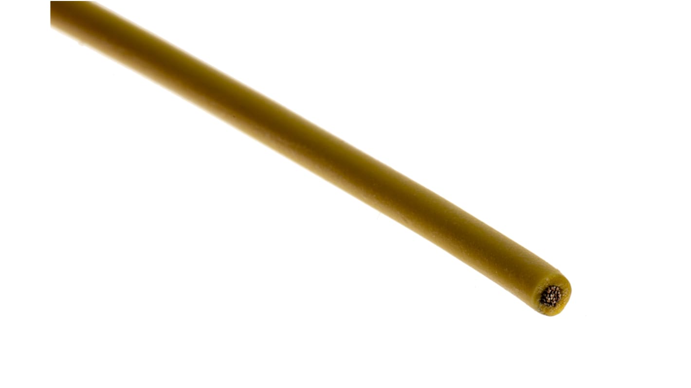 Lapp ÖLFLEX HEAT Series Yellow 1 mm² Hook Up Wire, 17 AWG, 19/0.25 mm, 100m, Silicone Insulation, 50005