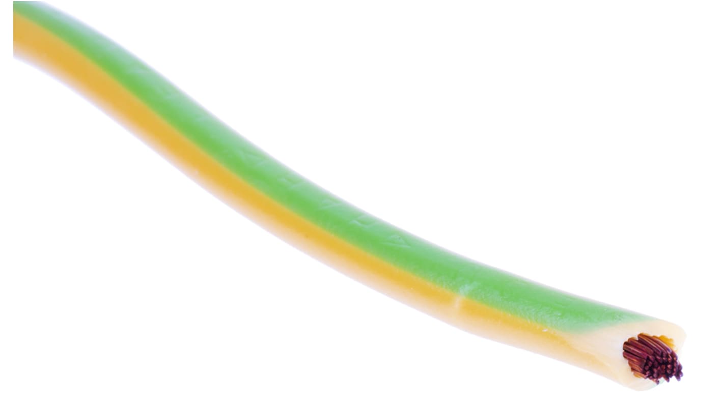 Lapp ÖLFLEX HEAT Series Green/Yellow 1.5 mm² Hook Up Wire, 15 AWG, 30/0.25 mm, 100m, Silicone Insulation, 51000