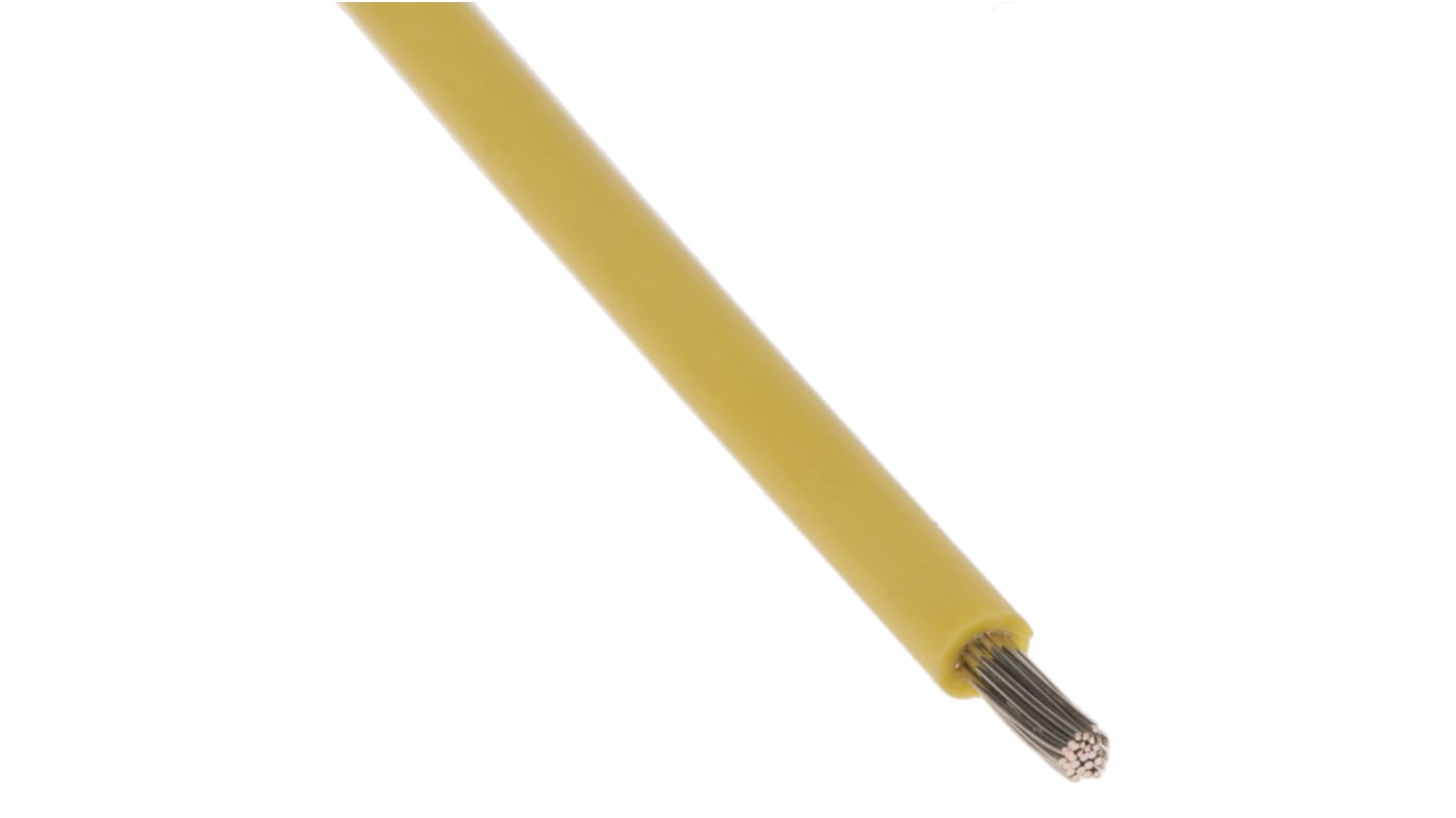 Lapp ÖLFLEX HEAT Series Yellow 1.5 mm² Hook Up Wire, 15 AWG, 19/0.25 mm, 100m, Silicone Insulation, 51005