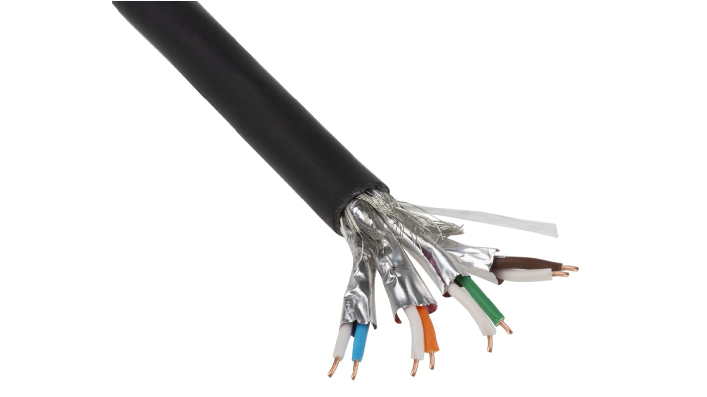 Belden DataTuff Ethernetkabel Cat.7, 305m, Schwarz Verlegekabel S/FTP, PUR