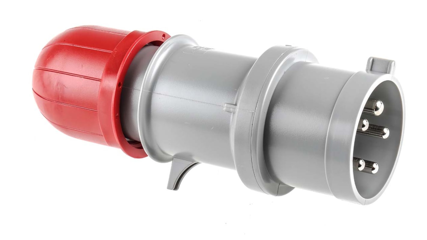 Scame IP44 Red Cable Mount 3P + N + E Industrial Power Plug, Rated At 32A, 415 V