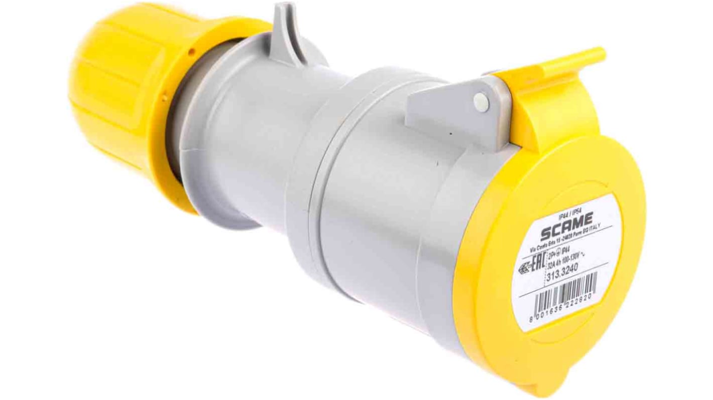 Connettore di alimentazione industriale Scame Femmina, 2P + E, 32A, Montaggio su cavo