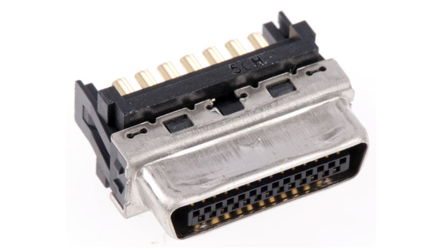 Hirose 27针母座, 直向, 电缆安装, 焊接端接, 125V 交流, 500mA, DH系列