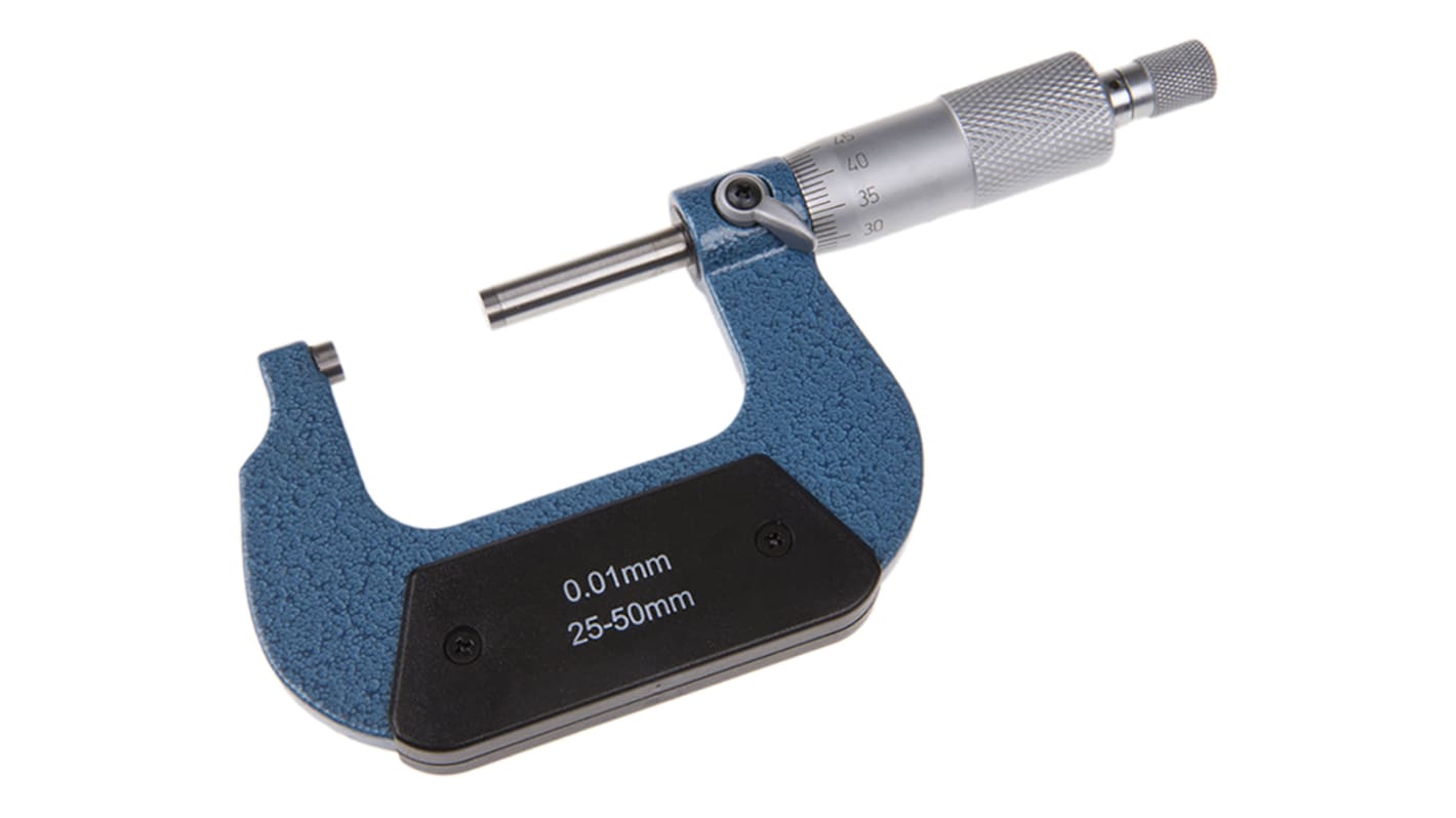 RS PRO External Micrometer, Range 25 mm →50 mm