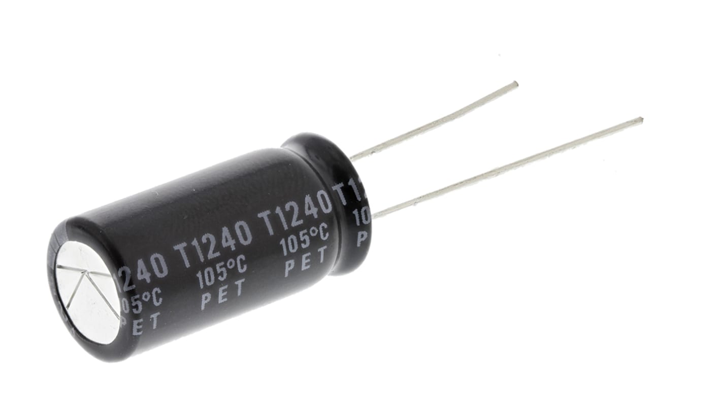 Rubycon ZLH, THT Aluminium-Elektrolyt Kondensator 820μF ±20% / 25V dc, Ø 10mm x 20mm, bis 105°C