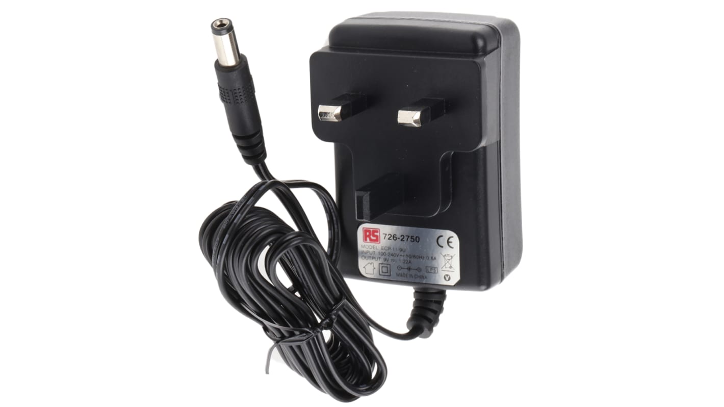 RS PRO 11W Plug In Power Supply 9V dc Output, 1.22A Output