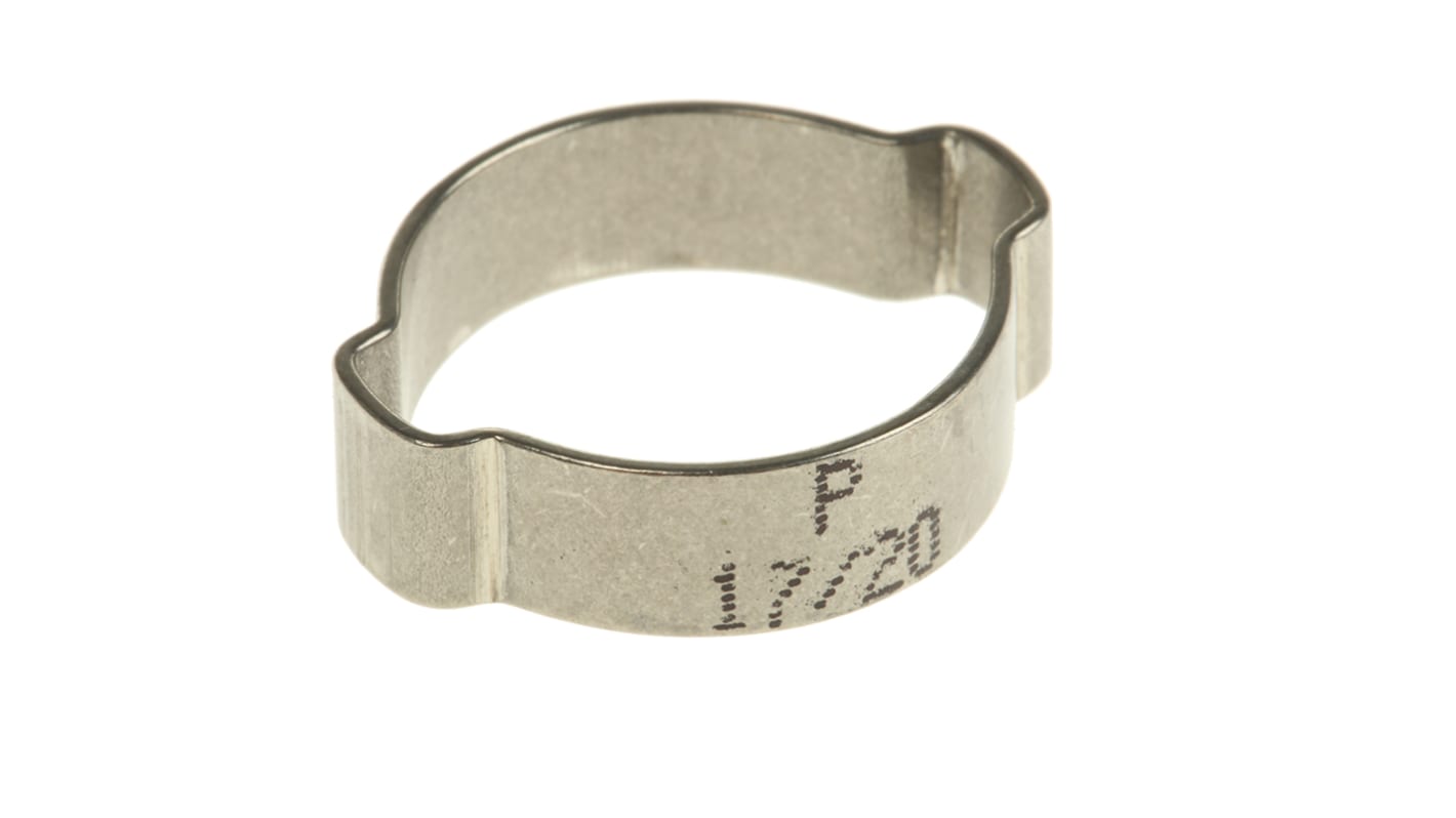 RS PRO Stainless Steel O Clip, 7.5mm Band Width, 17 → 20mm ID